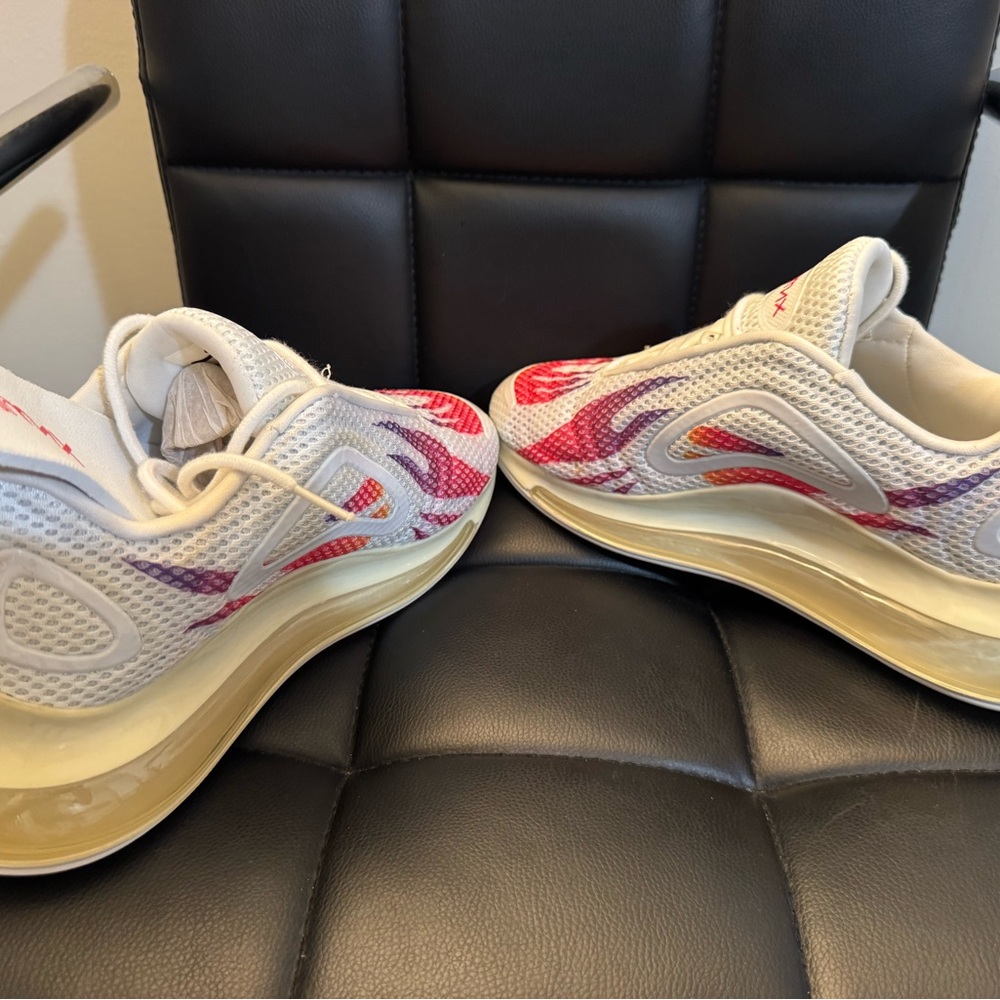 Men's Athletic Shoes in White and Red